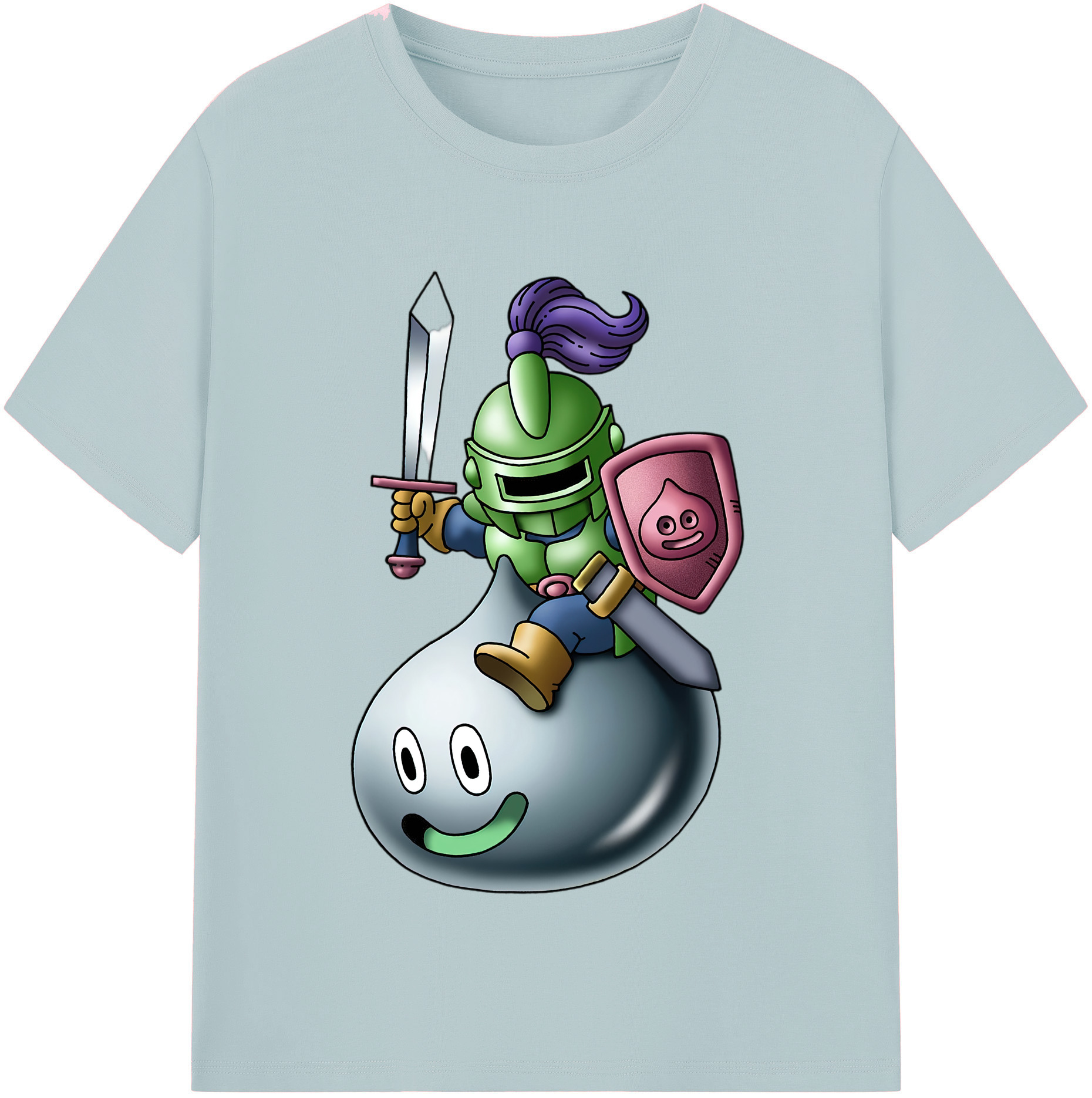 （画像用） ドラゴンクエスト Doragon Kuesuto Dragon Quest 綿100％半袖Tシャツ（フロントプリント）